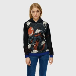 Женская толстовка 3D Дракон в японском стиле - фото 2