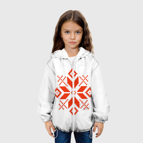 Детская куртка 3D Удмуртский узор, цвет белый - фото 4