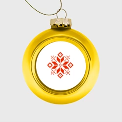 Ёлочный шар стеклянный/пластиковый Удмуртский узор