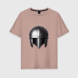 Женская футболка хлопок Oversize Шлем римского легионера