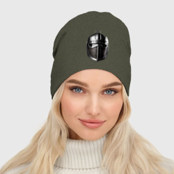 Женская шапка демисезонная Рыцарский шлем - фото 2