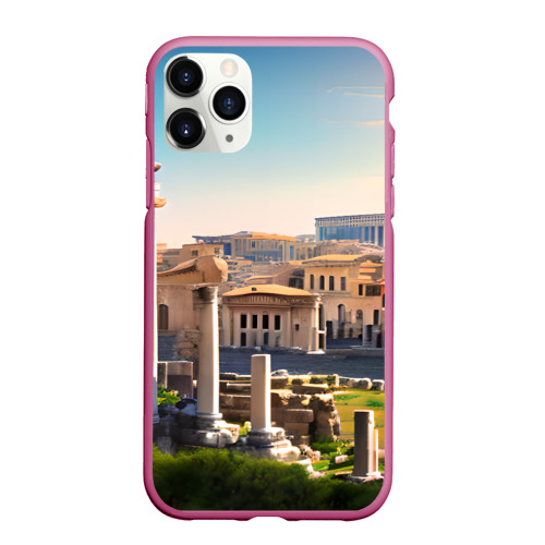 Чехол для iPhone 11 Pro Max матовый с принтом Руины Рима, вид спереди #2