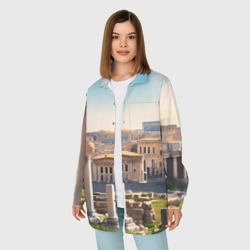 Женская рубашка oversize 3D Руины Рима - фото 2