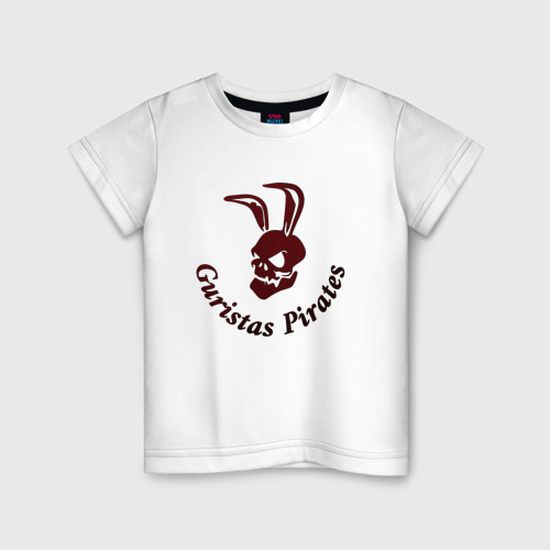 Детская футболка хлопок с принтом Guristas pirates, вид спереди #2