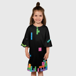 Детское платье 3D Популярная игра Тетрис - фото 2