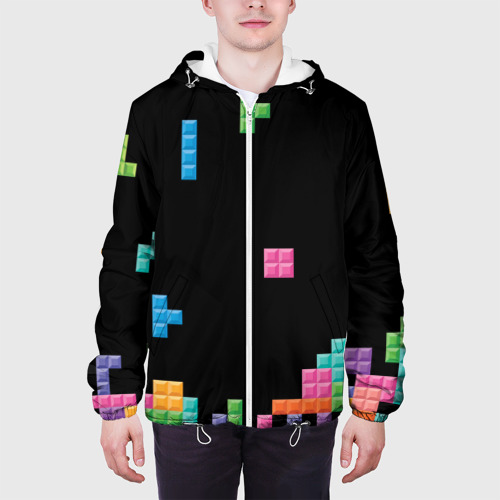 Мужская куртка 3D Популярная игра Тетрис, цвет 3D печать - фото 4
