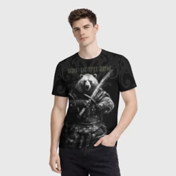 Мужская футболка 3D Велес медведь воин - фото 2