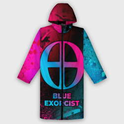 Женский дождевик 3D Blue Exorcist - neon gradient