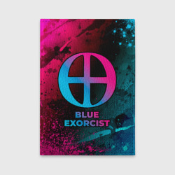 Обложка для автодокументов Blue Exorcist - neon gradient