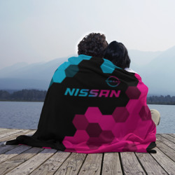 Плед 3D Nissan - neon gradient: символ сверху - фото 2