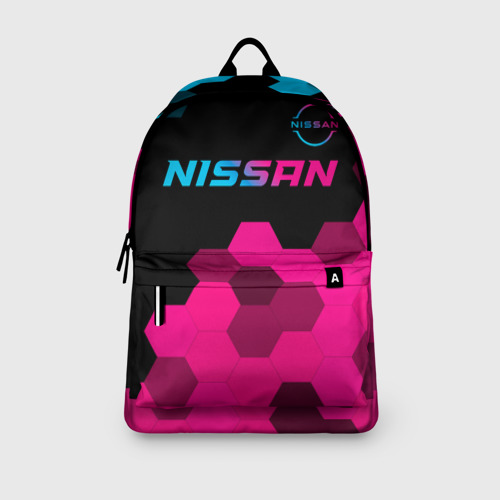 Рюкзак 3D Nissan - neon gradient: символ сверху - фото 4