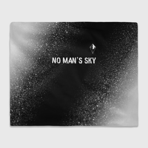 Плед 3D No Man's Sky glitch на темном фоне: символ сверху, цвет 3D (велсофт)