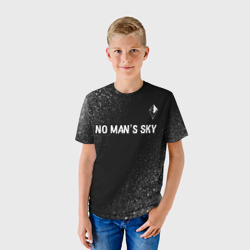 Детская футболка 3D No Man's Sky glitch на темном фоне: символ сверху - фото 2