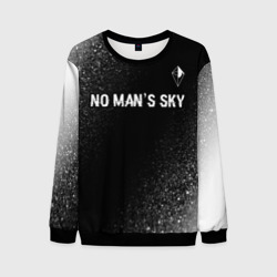Мужской свитшот 3D No Man's Sky glitch на темном фоне: символ сверху