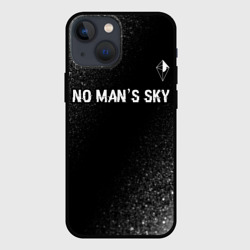 Чехол для iPhone 13 mini No Man's Sky glitch на темном фоне: символ сверху