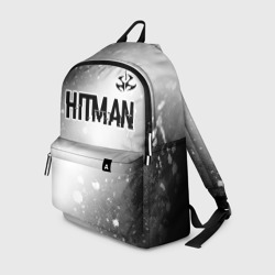 Hitman glitch на светлом фоне: символ сверху – Рюкзак с принтом купить