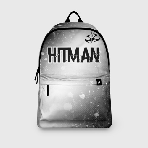 Рюкзак 3D Hitman glitch на светлом фоне: символ сверху - фото 4