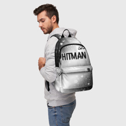 Рюкзак 3D Hitman glitch на светлом фоне: символ сверху - фото 2