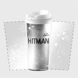 Термокружка-непроливайка Hitman glitch на светлом фоне: символ сверху - фото 2