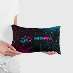 Подушка 3D антистресс Hitman - neon gradient: надпись и символ - фото 2