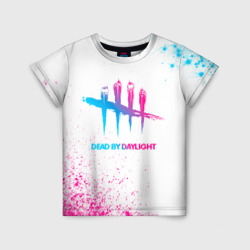 Детская футболка 3D Dead by Daylight neon gradient style