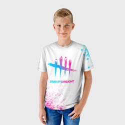 Детская футболка 3D Dead by Daylight neon gradient style - фото 2