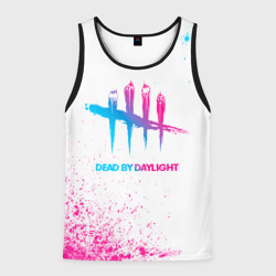 Мужская майка 3D Dead by Daylight neon gradient style