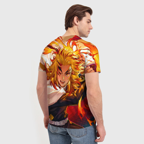 Мужская футболка 3D Клинок, рассекающий демонов Ренгоку, цвет 3D печать - фото 4