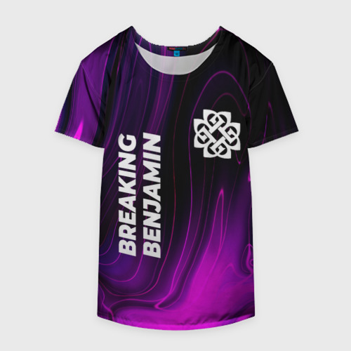 Накидка на куртку 3D Breaking Benjamin violet plasma, цвет 3D печать - фото 4