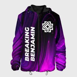 Мужская куртка 3D Breaking Benjamin violet plasma