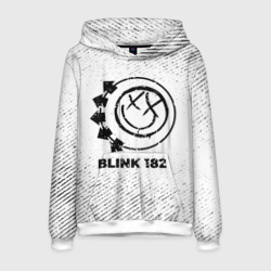 Мужская толстовка 3D Blink 182 с потертостями на светлом фоне