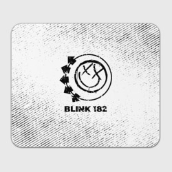 Прямоугольный коврик для мышки Blink 182 с потертостями на светлом фоне