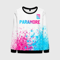 Мужской свитшот 3D Paramore neon gradient style: символ сверху