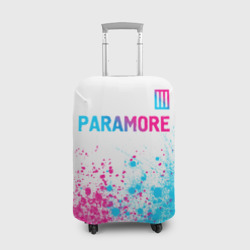 Чехол для чемодана 3D Paramore neon gradient style: символ сверху