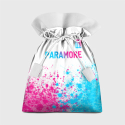 Подарочный 3D мешок Paramore neon gradient style: символ сверху