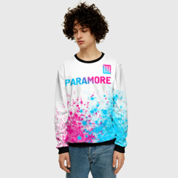 Мужской свитшот 3D Paramore neon gradient style: символ сверху - фото 2