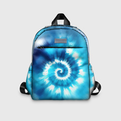 Детский рюкзак 3D Тай-дай: бело-голубая спираль