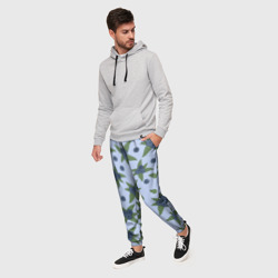 Мужские брюки 3D Ягода - голубика на листьях - фото 2