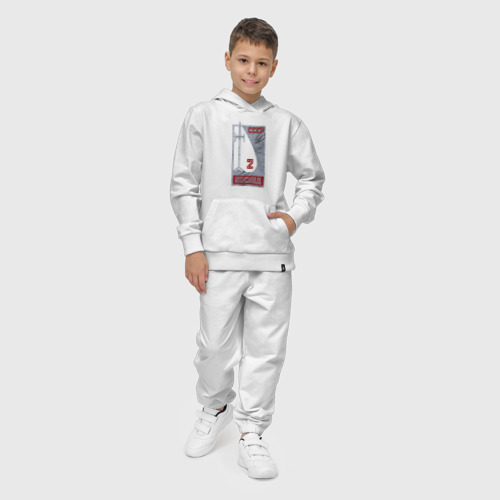 Детский костюм с толстовкой хлопок с принтом Восход 2, фото на моделе #1