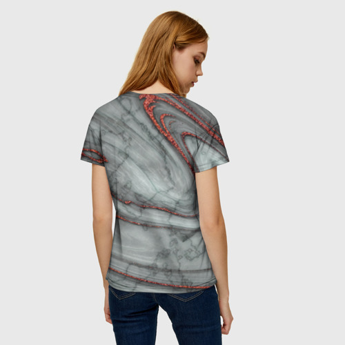 Женская футболка 3D Grey style pattern, цвет 3D печать - фото 4