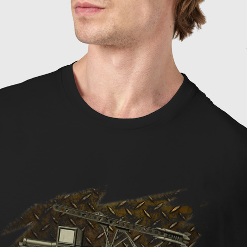 Мужская футболка хлопок БМ-21 Катюша, цвет черный - фото 6