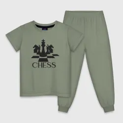 Детская пижама хлопок Chess play