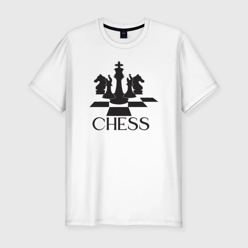 Мужская футболка хлопок Slim Chess play