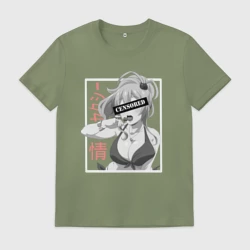 Мужская футболка хлопок Девушка аниме и чупа-чупс