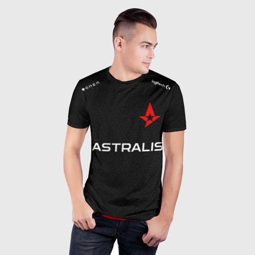 Мужская футболка 3D Slim с принтом Форма Астралис, фото на моделе #1