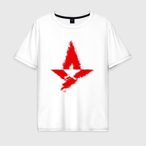 Мужская футболка хлопок Oversize Astralis art, цвет белый