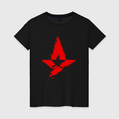 Женская футболка хлопок с принтом Astralis art, вид спереди #2