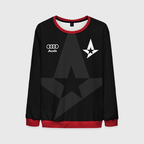 Мужской свитшот 3D Форма Astralis black, цвет красный