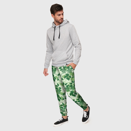 Мужские брюки 3D Green nature, цвет 3D печать - фото 3