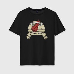 Женская футболка хлопок Oversize Heat logo